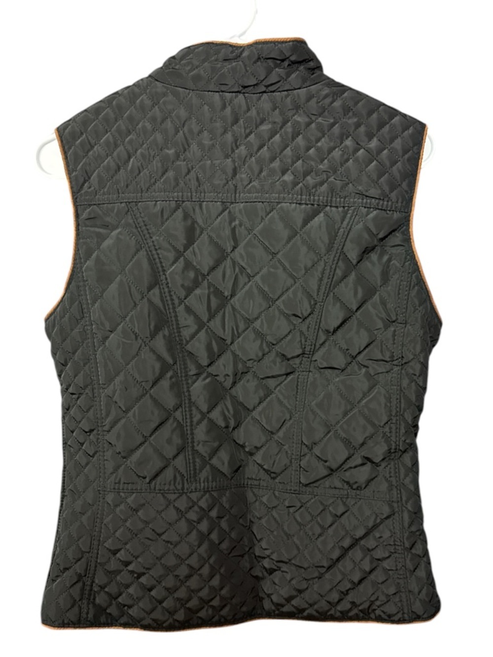 NWT Lee HanTon Quilted Puffer Vest Black with Leopard Faux Fur Lining - Medium - Picture 3 of 9